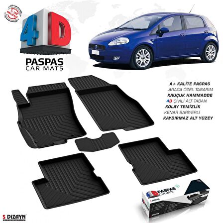 Fiat Grande Punto 4D Havuzlu Paspas 2006 ve Üzeri A+Kalite
