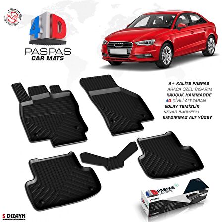 Audi A3 4D Havuzlu Paspas 2012 ve Üzeri HB SD A+Kalite