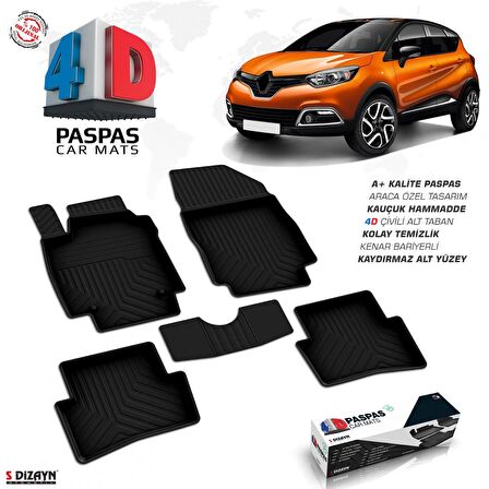 Renault Captur 4D Havuzlu Paspas 2013-2020 A+Kalite