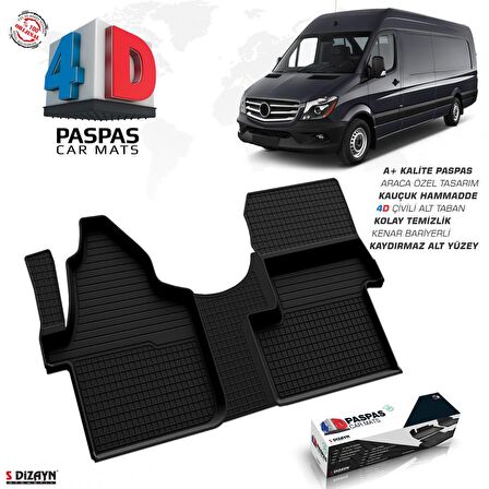 Mercedes Sprinter W906 4D Havuzlu Paspas 2006 Üzeri Ön Tek Koltuk