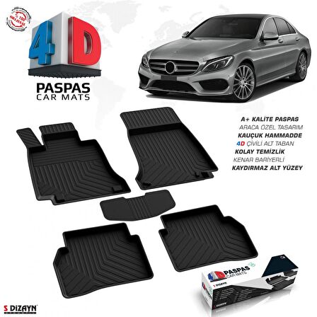 Mercedes C Serisi W205 4D Havuzlu Paspas 2015 ve Üzeri A+ Kalite