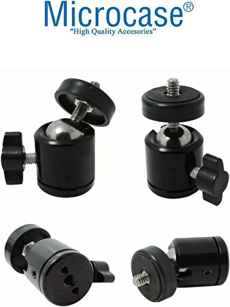 Microcase 3in1 Set 2.1 Metre Tripod + 1/4 360 Dönen Başlık + Softbox Işık - SİYAH AL5104