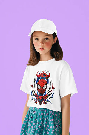 The Amazing Spider-Man Baskılı Unisex Örümcek Adam Çizgi Film Çocuk Tişört (1-12 YAŞ)