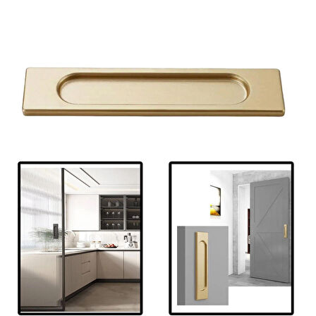 Microcase Metal Sürgülü Kapı Çekmece Pencere Sineklik  vb. için Yapışkanlı Kol Tutacağı - ALTIN AL4758