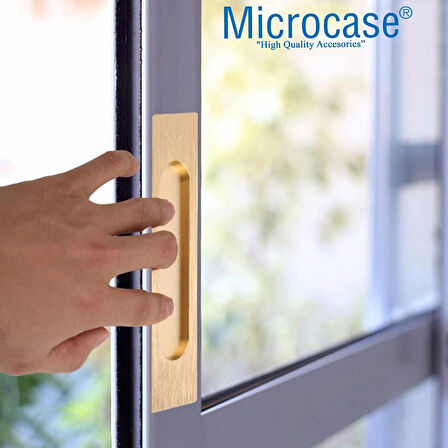 Microcase Metal Sürgülü Kapı Çekmece Pencere Sineklik vb. için Yapışkanlı Kol Tutacağı - GRİ AL4758