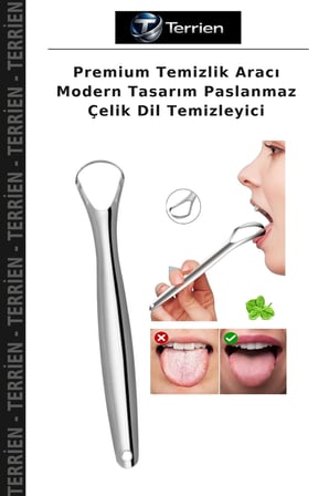 Premium Temizlik Aracı Modern Tasarım Paslanmaz Çelik Dil Temizleyici