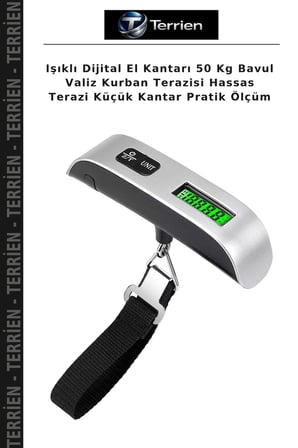 Işıklı Dijital El Kantarı 50 Kg Bavul Valiz Kurban Terazisi Hassas Terazi Küçük Kantar Pratik Ölçüm