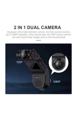 4G SİM KART GİRİŞLİ ARAÇ İÇİ KAMERA ÖN VE İÇ KAMERA 1080P FHD GPS PANİK BUTONU ANLIK TAKİP TAKSİ TIR