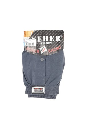6 Lı Paket Yıldızı Pamuklu Penye Düğmeli Erkek Boxer 0008