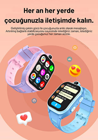 HARVOX HX Kids 4G Pro+ Plus Android Sim Kartlı Akıllı Çocuk Saati | GPS, Konum, Kamera, Görüntülü Görüşme, Yüz Tanıma Siyah