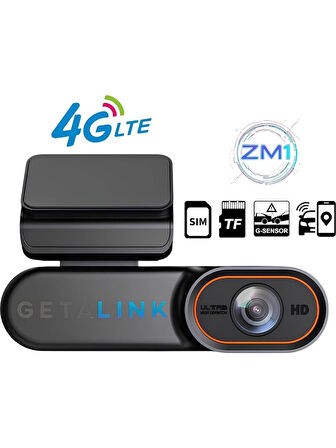 Getalink ZM1 4G SIM Kart Soketli HD Araç İçi Kayıt Kamerası GPS+ G-Sensör Uzaktan Canlı Araç Takip, Ses Dinleme