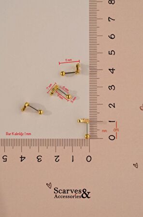 D Harfi Piercing Helix Kıkırdak Lob Tragus