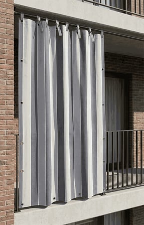 CEYLAN Home 4 Tarafı Kuş Gözlü Bahçe Brandası | Dış Mekan Balkon, Garaj ve Teras Perdesi – Gri Gri