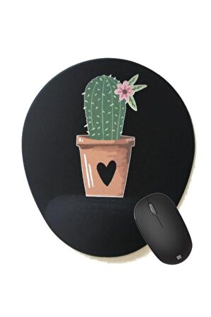 Cactus Bılek Desteklı Mouse Pad - Sıyah