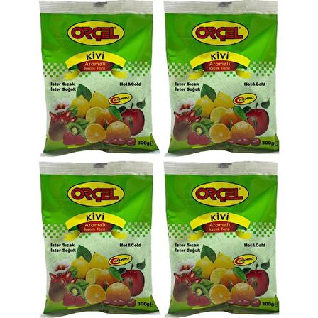 Orçel Kivi Aromalı İçecek Tozu Oralet Çay 300gr.x 4 Adet