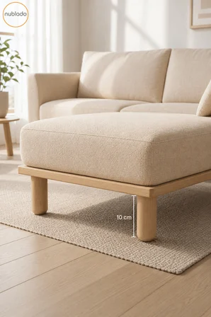 Bohem Ahşap Silindir Mobilya Ayağı 10 cm 4’lü Set – 6,3 cm Çap, 8x8 cm Metal Bağlantı Aparatlı, Vidalı, Boyasız Doğal Ahşap Koltuk Kanepe Puf Sehpa Dolap Baza TV Ünitesi Ayağı