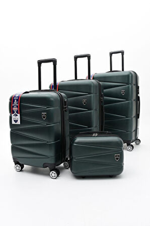 Celonia Yefa Dayanıklı Unisex 4 Tekerlekli 4'lü Set Plastik Valiz Seti