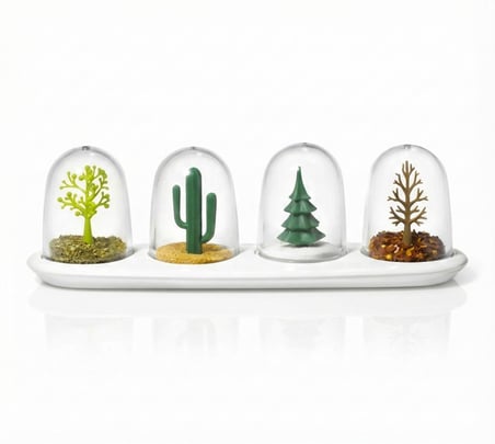 Özel Üretim Yemek Masası Göz Alıcı Dekoratif Eşya Seasoning Shakers Dört Mevsim Baharatlık Set