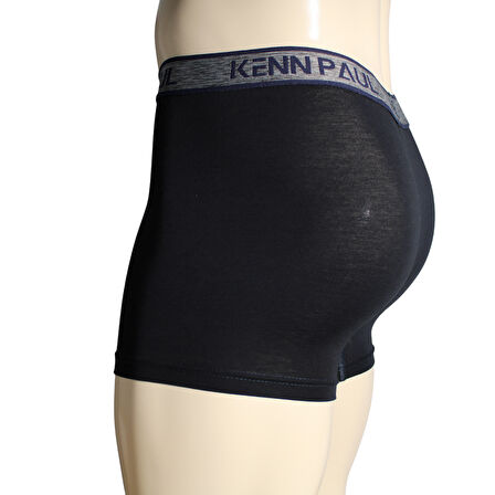S->6XL Lacivert Düz Pamuk Lüks Boxer |Büyük Beden| Rahat Kumaş