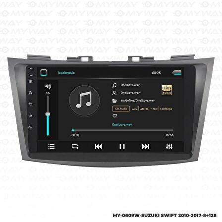 Araç Multimedya Suzuki Swift Android 12 Carplay 4Gb Ram + 64Gb Hdd 2010-2017 Navigasyon Ekran MYW