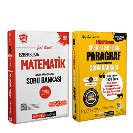 Pegem 2026 KPSS Ezberbozan Matematik ve Paragraf Soru Bankası Seti 2 Kitap