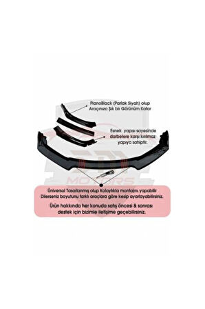 Seat İbiza 2008-2017 4 Parça Kırmızı Ön Ek Piano Black Lip