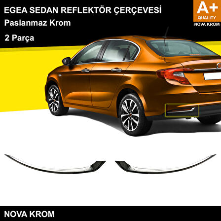 Fiat Egea SD Krom Arka Reflektör Çerçevesi 2 Prç. 2015 Üzeri
