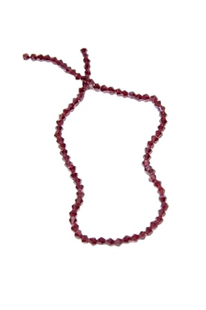 4 mm Koyu Bordo Piramit Kristal Cam Boncuk 1 Dizi - (85 Adet)