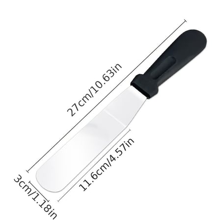 Premium Dekoratif Hazırlık Ev Pastacılığı Açılı Spatula Paslanmaz Çelik L Tipi Pastacı Spatulası