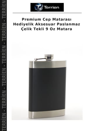 Premium Cep Matarası Hediyelik Aksesuar Paslanmaz Çelik Tekli 9 Oz Matara