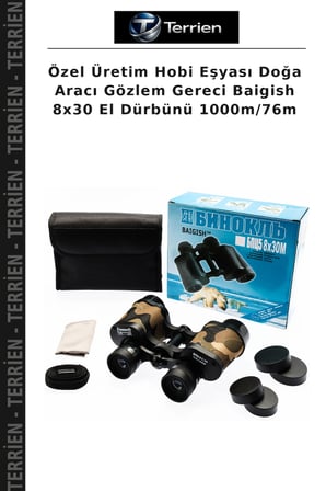 Özel Üretim Hobi Eşyası Doğa Aracı Gözlem Gereci Baigish 8x30 El Dürbünü 1000m/76m