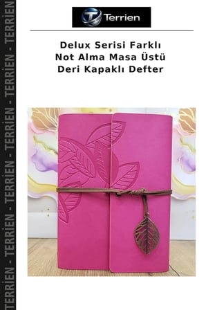 Delux Serisi Farklı Not Alma Masa Üstü Deri Kapaklı Defter