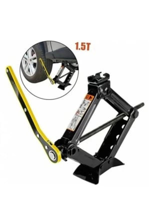 1 Adet 1.5 Ton Cırcır Kollu Kriko – Cırcır Mekanizmalı Araç Krikosu, Kompakt Tasarım, Çelik Gövde, Lastik Değiştirme Ratchet Jack