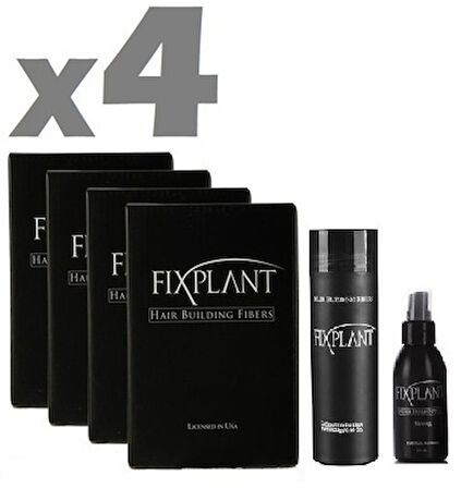 Fixlant Saç tozu + Sprey Set x 4 adet - SİYAH