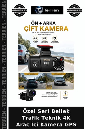 Özel Seri Bellek Trafik Teknik 4K Araç İçi Kamera GPS