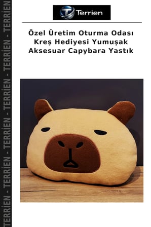 Özel Üretim Oturma Odası Kreş Hediyesi Yumuşak Aksesuar Capybara Yastık