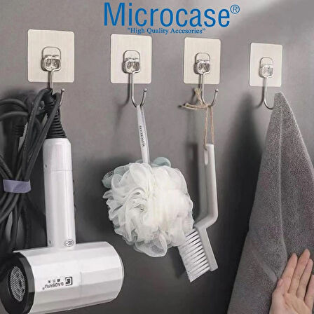 Microcase Güçlü Plastik Yapışkanlı Banyo Mutfak Eşya Havlu Vb Ürün Askılığı AL4472 - 1 Adet