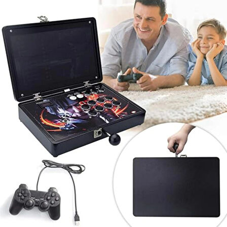 Ozmik 13000 Oyun Pandora Kutusunda 3D Plus Arcade 32GB  Konsol Makinesi, 14 inç Retro 2.KOL HEDİYE