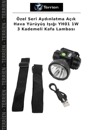 Özel Seri Aydınlatma Açık Hava Yürüyüş Işığı YH01 1W 3 Kademeli Kafa Lambası