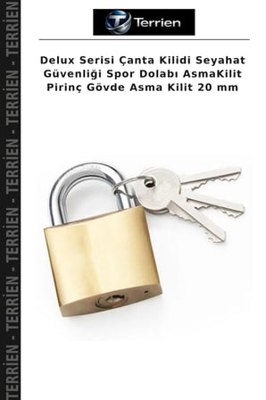 Delux Serisi Çanta Kilidi Seyahat Güvenliği Spor Dolabı AsmaKilit Pirinç Gövde Asma Kilit 20 mm