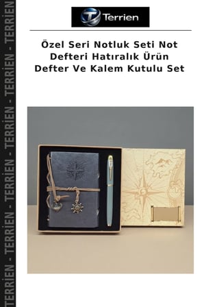 Özel Seri Notluk Seti Not Defteri Hatıralık Ürün Defter Ve Kalem Kutulu Set