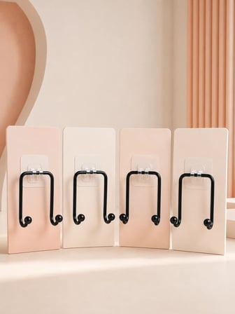 4'lü Yapışkanlı Askı Seti Mutfak Banyo Ve Ev İçin Duvar Askısı