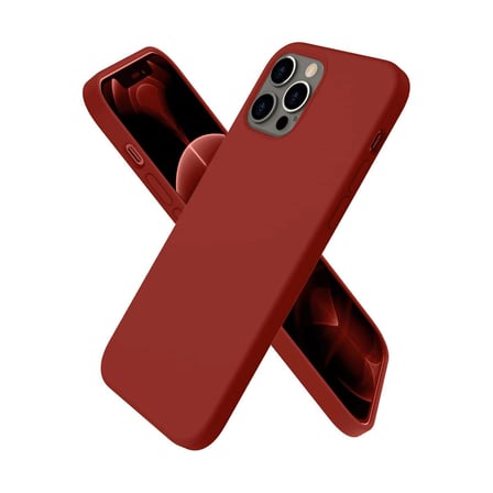 Apple İphone 12 Pro Max Kılıf First Silikon - Bordo