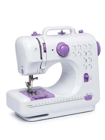 Çok Fonksiyonlu Mini Dikiş Makinesi 12 Dikiş Seçenekli 2 Kademeli Hız Ayarlı