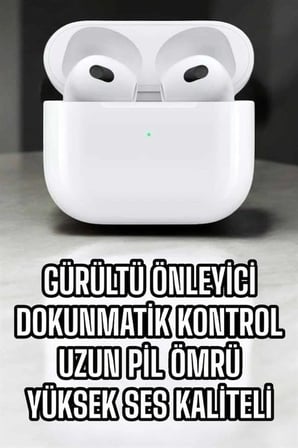 Bluetooth Kulaklık 3.nesil Kablosuz Uzun Pil Ömrü Dokunmatik Kontrol Yeni Nesil