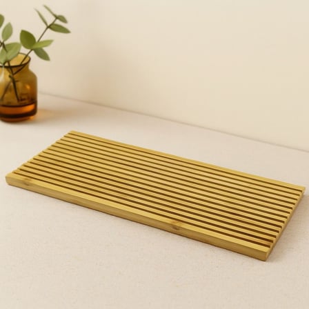 Cift Tarafli Ahsap Bambu Sunum Tepsisi 17X39 Cm