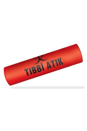 Royaleks Tıbbi Atık Çöp Torbası 65x80 cm 300 gr 10'lu Paket Kırmızı