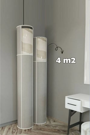 Hava Geçiren Pvc Pencereli , Kapasiteli, Toz Ve Nem Koruyucu Halı Kılıfı Hurcu – 4 M²