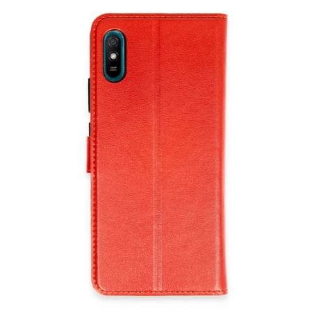 Xiaomi Redmi 9a Kılıf Trend S Plus Kapaklı Kılıf - Kırmızı