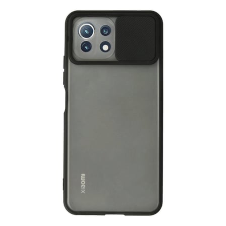 Xiaomi Mi 11 Lite Kılıf Palm Buzlu Kamera Sürgülü Silikon - Siyah